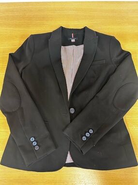 Tommy Hilfiger Black Jacket with Red, White & Navy Striped Lining